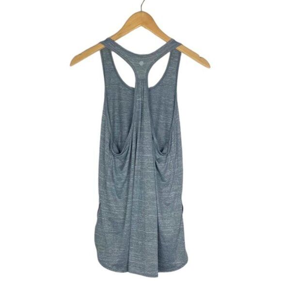 Z BY Zella Women's Grey Heather Racerback Round Hem Yoga Athletic Tank Top US M - Picture 2 of 9